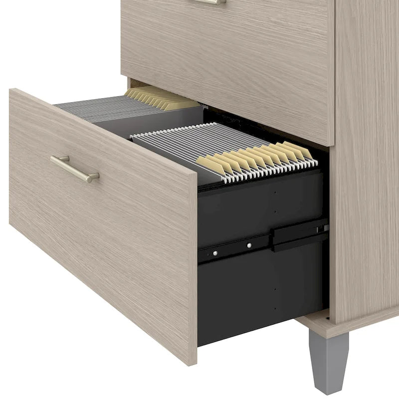 Classeur latéral Bush Furniture Somerset à 2 tiroirs avec rangement