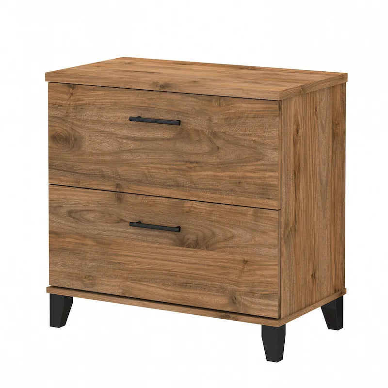 Classeur latéral Bush Furniture Somerset à 2 tiroirs avec rangement