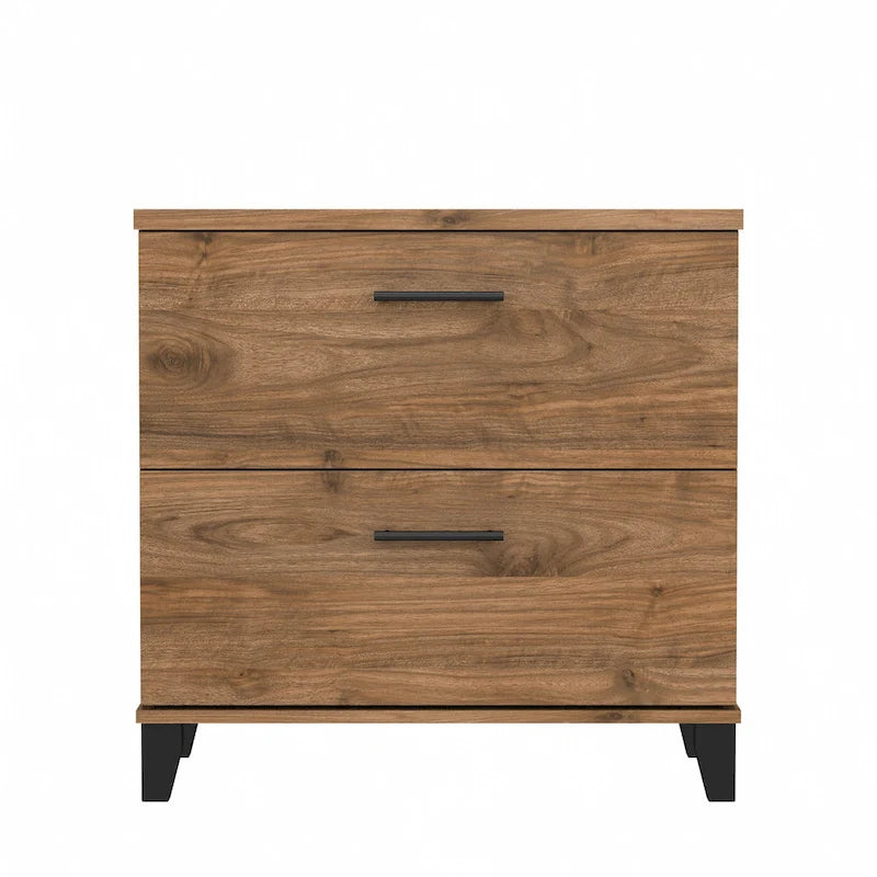 Classeur latéral Bush Furniture Somerset à 2 tiroirs avec rangement