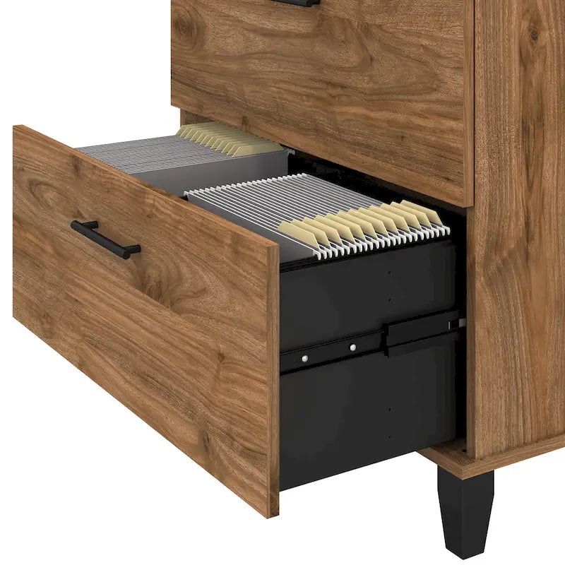 Classeur latéral Bush Furniture Somerset à 2 tiroirs avec rangement