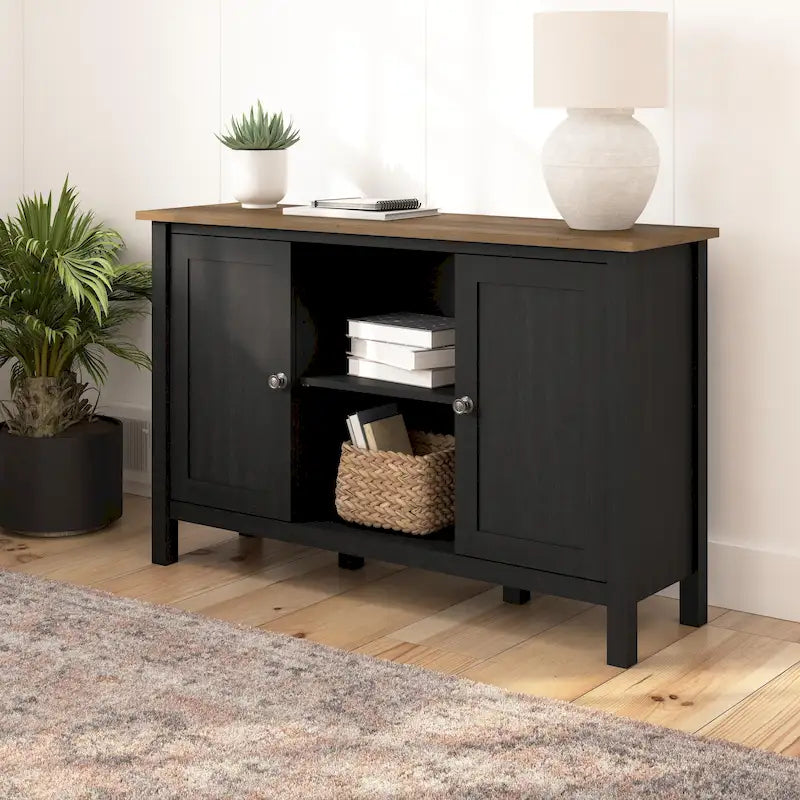 Meuble d'appoint Bush Furniture Mayfield avec portes et rangement