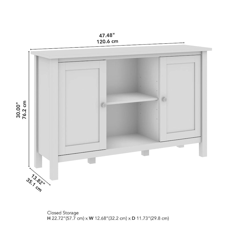 Meuble d'appoint Bush Furniture Mayfield avec portes et rangement