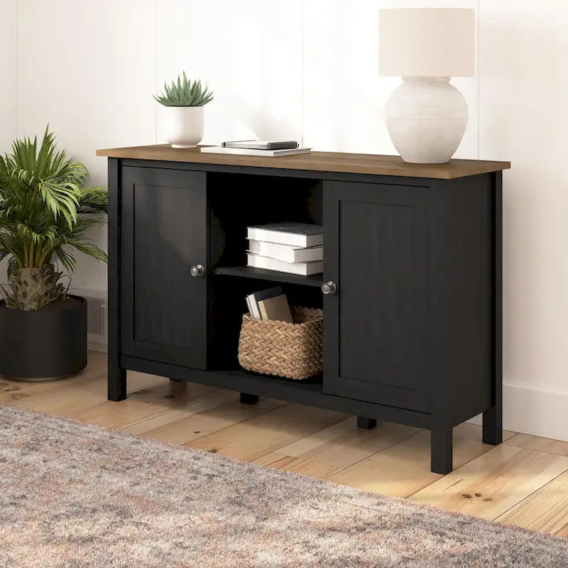 Meuble d'appoint Bush Furniture Mayfield avec portes et rangement