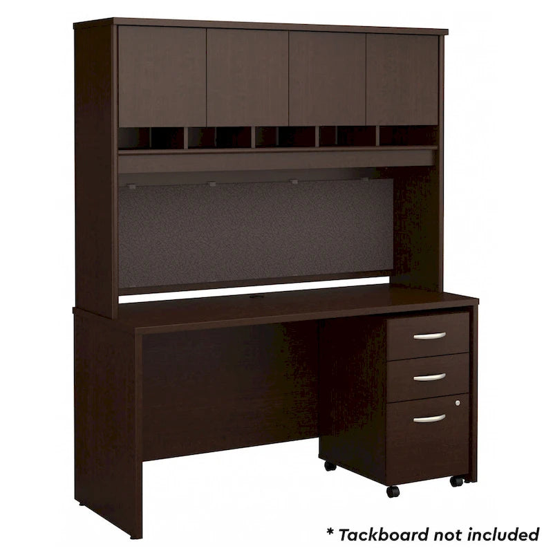 Bureau de 60 W de la série C avec huche et tiroirs de Bush Business Furniture