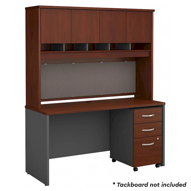 Bureau de 60 W de la série C avec huche et tiroirs de Bush Business Furniture