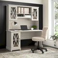 Bureau de ferme Lennox avec huche et meuble de rangement par Bush Furniture