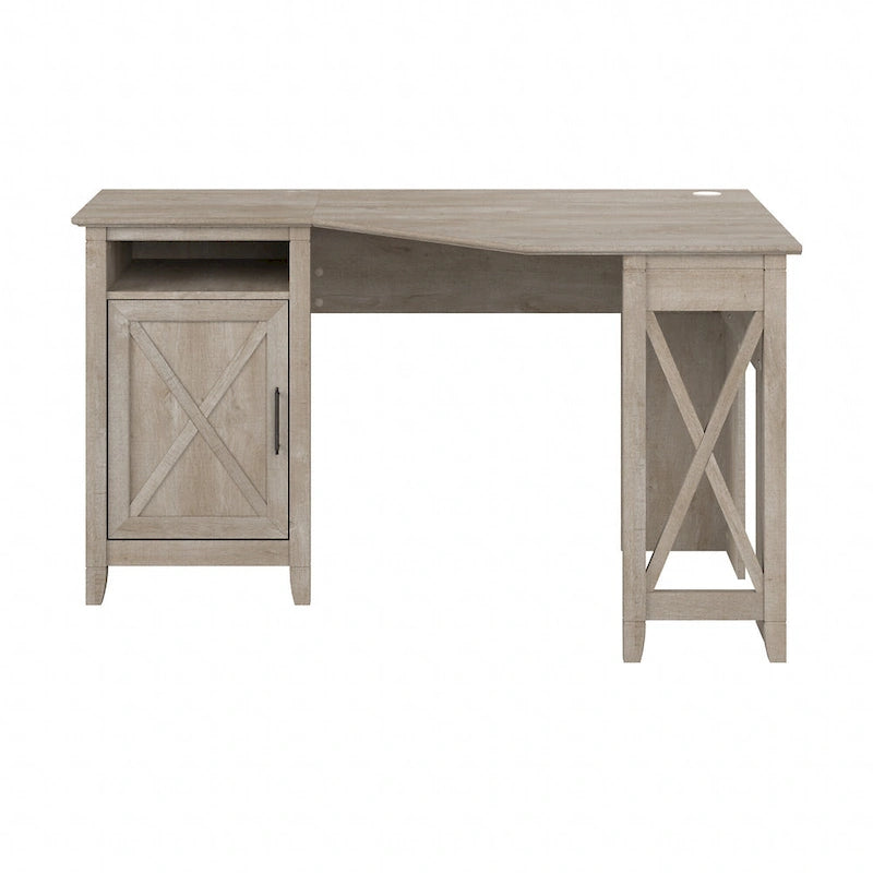 Bureau d'ordinateur d'angle Bush Furniture Key West 54W avec rangement