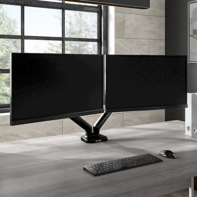 Bras pour deux moniteurs réglable avec port USB Bush Business Furniture