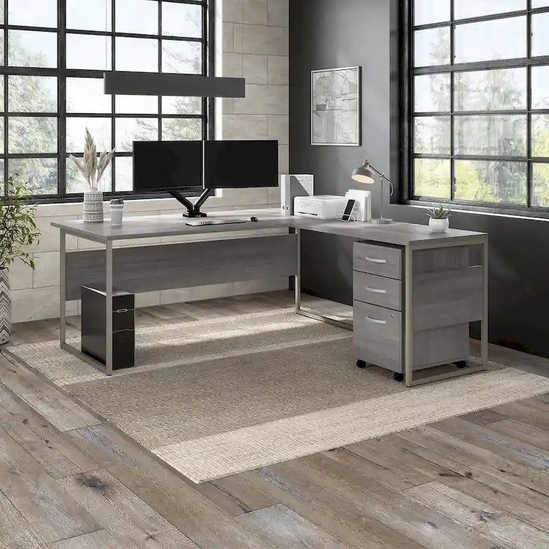 Bras pour deux moniteurs réglable avec port USB Bush Business Furniture