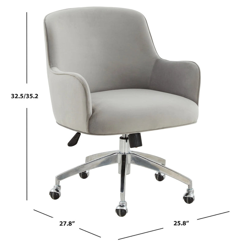 SAFAVIEH Couture Chaise de bureau pivotante réglable Gregg - 26,5 L x 27,8 P x 33,3 H - 26Lx28Px35H