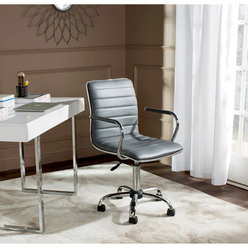 SAFAVIEH Kendra Chaise de Bureau Ajustable Blanche - 22.4 x 19.9 x 35.9 - 22.4 x 19.9 x 35.9 - 22Wx23Px40H