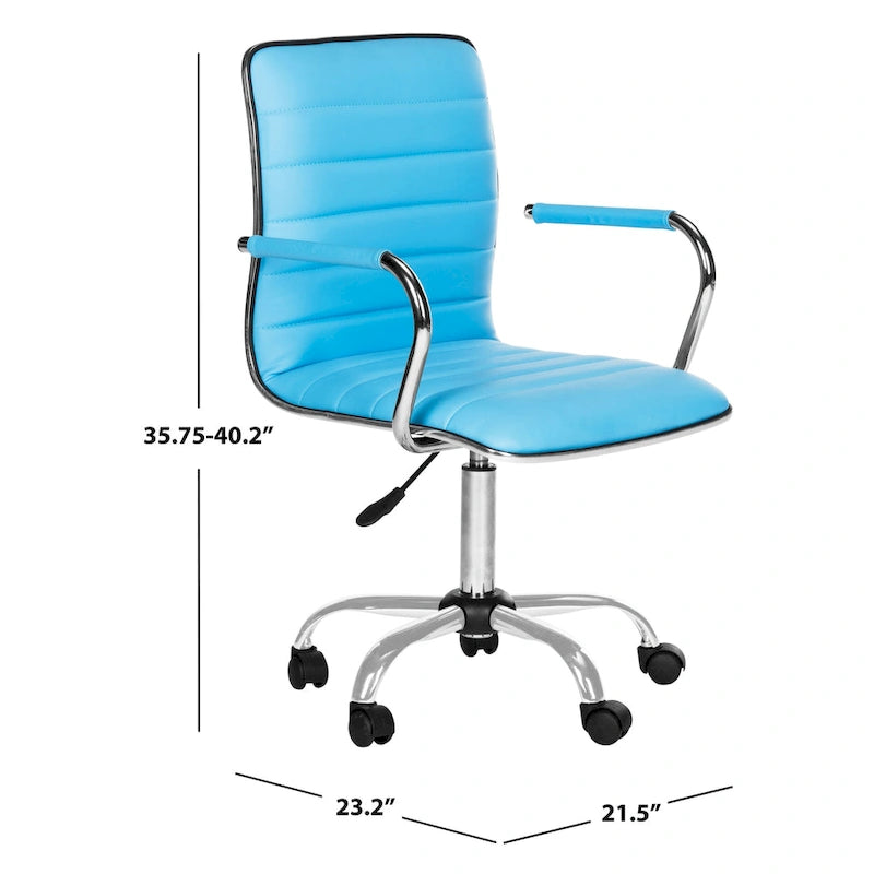 SAFAVIEH Kendra Chaise de Bureau Ajustable Blanche - 22.4 x 19.9 x 35.9 - 22.4 x 19.9 x 35.9 - 22Wx23Px40H