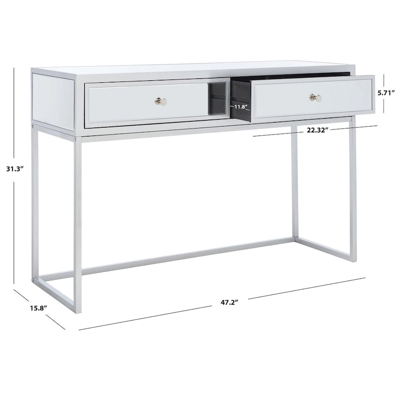 Bureau miroir 2 tiroirs Ethyle de SAFAVIEH