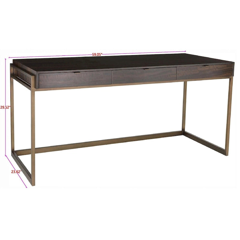 Bureau d'écriture eucalyptus fumé 3 tiroirs Radunka SAFAVIEH Couture