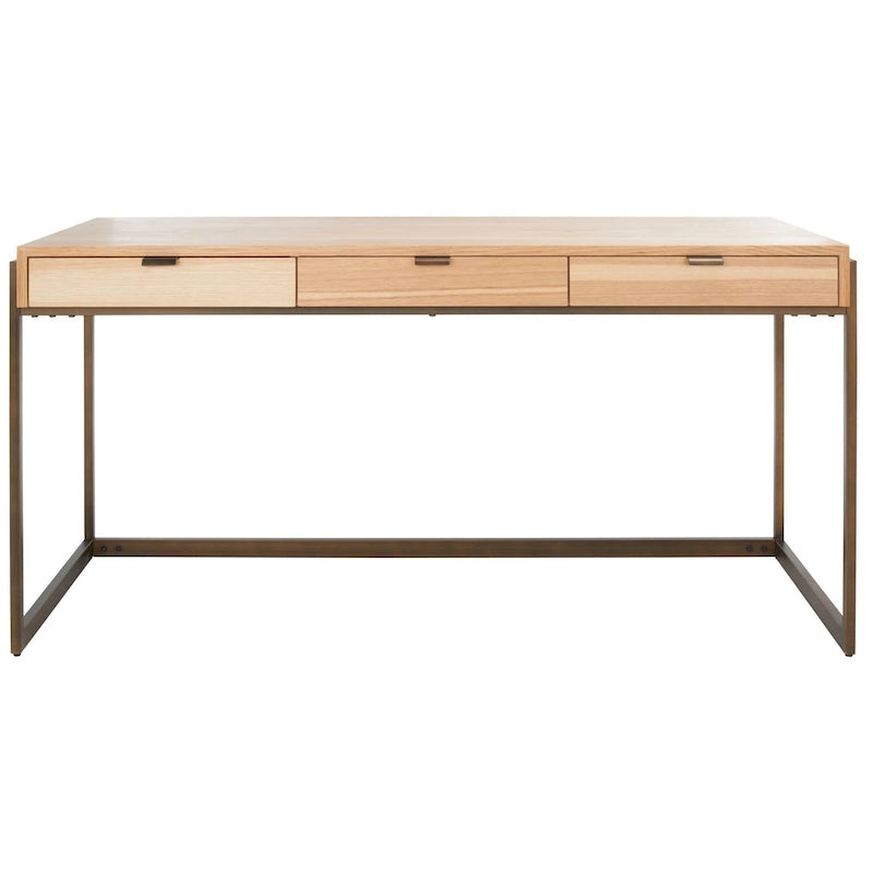 Bureau d'écriture eucalyptus fumé 3 tiroirs Radunka SAFAVIEH Couture