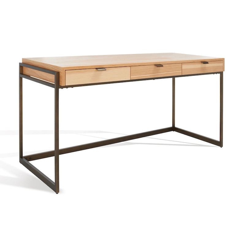 Bureau d'écriture eucalyptus fumé 3 tiroirs Radunka SAFAVIEH Couture