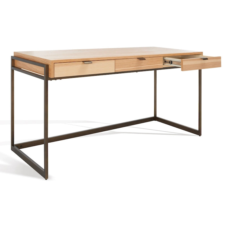 Bureau d'écriture eucalyptus fumé 3 tiroirs Radunka SAFAVIEH Couture