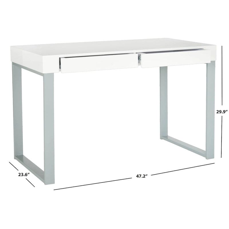 Bureau Dorene blanc/gris SAFAVIEH