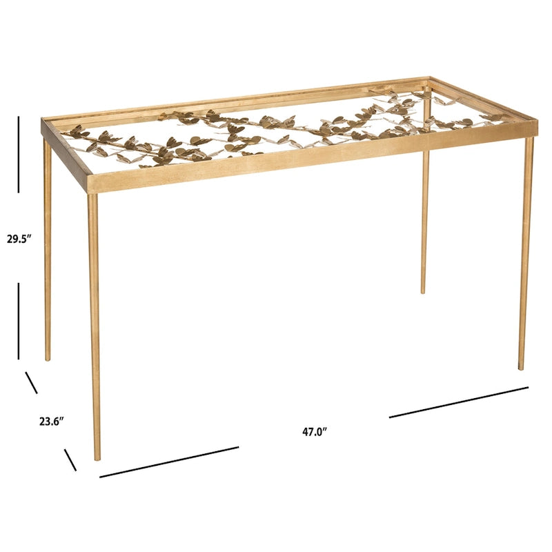 Bureau papillon Safavieh Marylin, finition feuille d'or antique