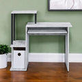 Bureau informatique blanc vieilli 37 po