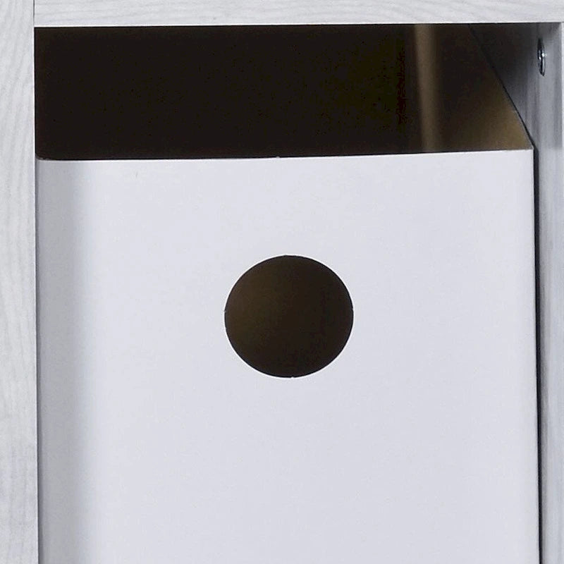Bureau informatique blanc vieilli 37 po