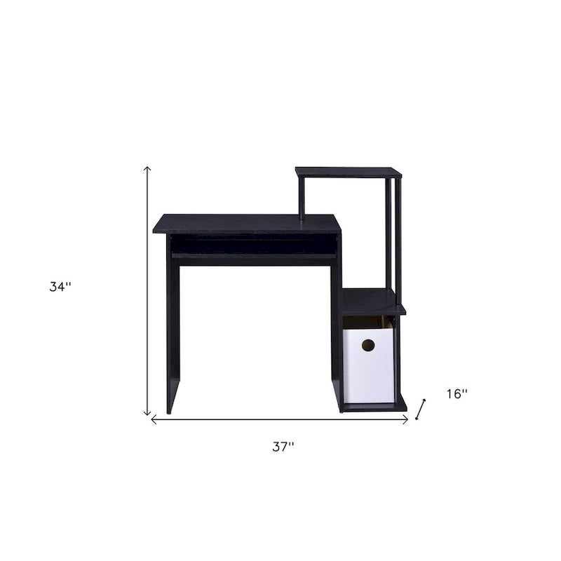 37 Black Computer Desk