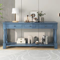 Console méditerranéenne avec 3 tiroirs de rangement et étagère inférieure ouverte pour entrée de maison et hôtel