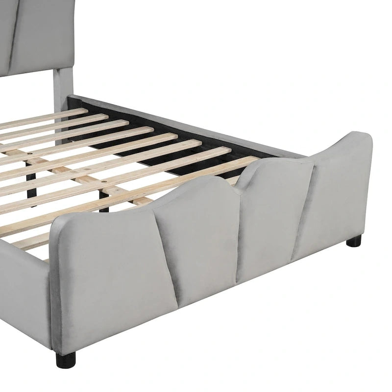 Lit plateforme rembourré grand format