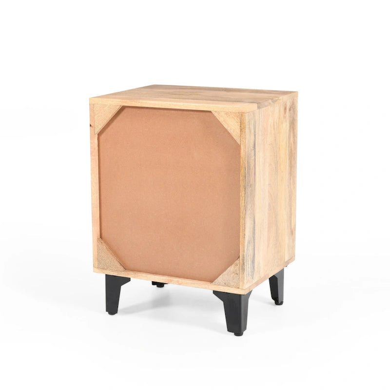 Christopher Knight Home - Table de chevet Harper en bois massif finition naturelle faite à la main avec tiroir