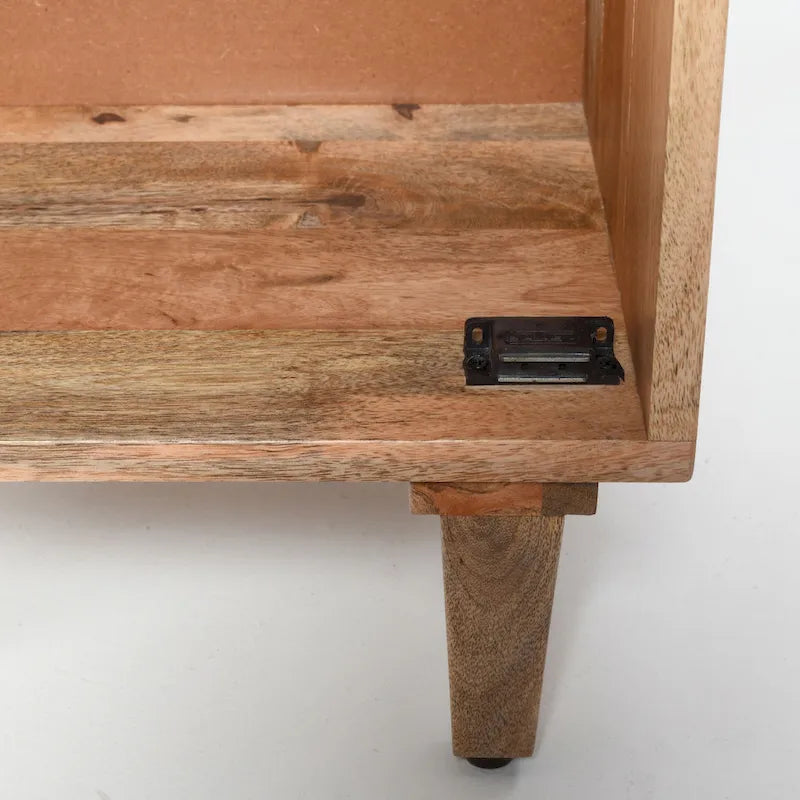 Christopher Knight Home - Table de chevet Harper en bois massif finition naturelle faite à la main avec tiroir