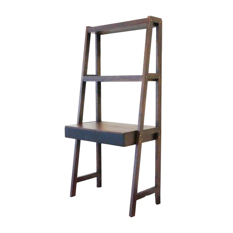 Bureau échelle moderne avec tiroir unique et étagères intégrées, pour petits espaces ou bureau à domicile sur mesure