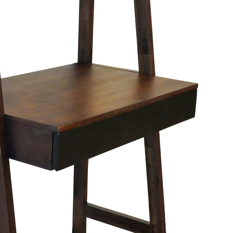 Bureau échelle moderne avec tiroir unique et étagères intégrées, pour petits espaces ou bureau à domicile sur mesure