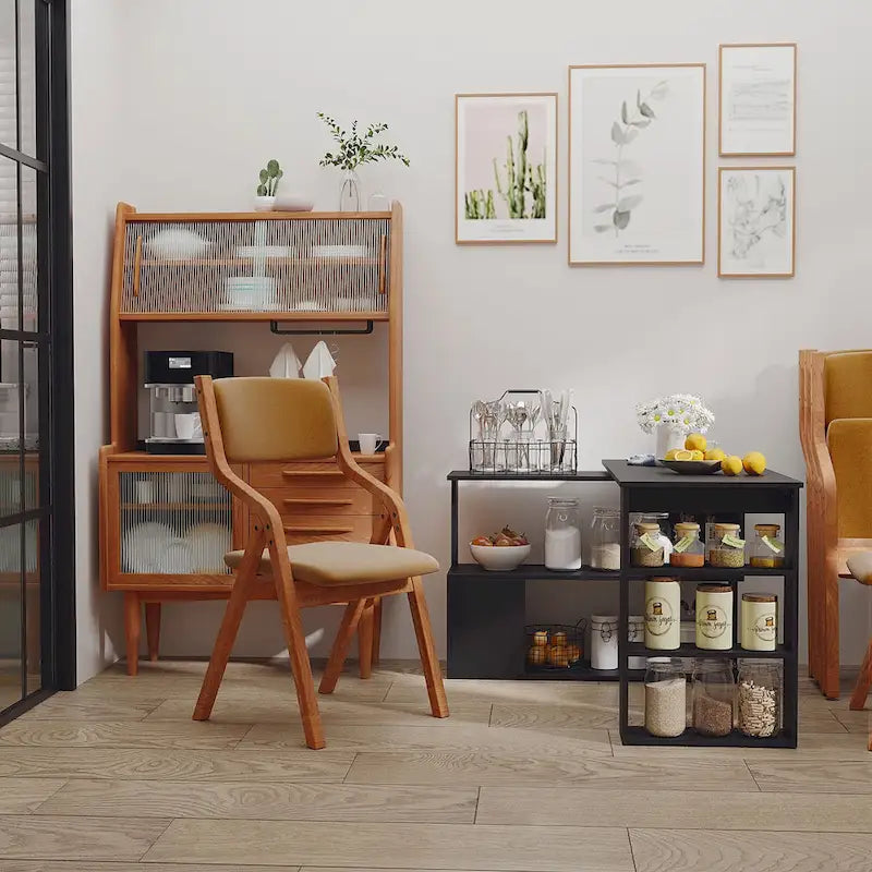 Bureau d'ordinateur moderne en L avec support rotatif à 360° et étagères intégrées pour bureau à domicile ou chambre à coucher