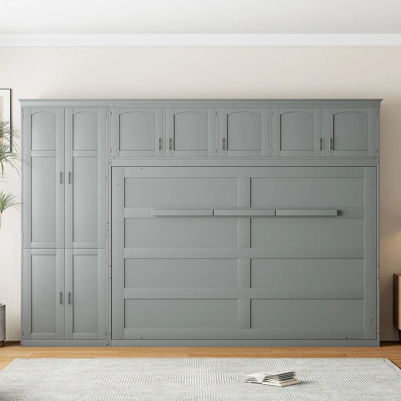 Queen Smart Murphy Bed with Wardrobe & Storage, Customizable System