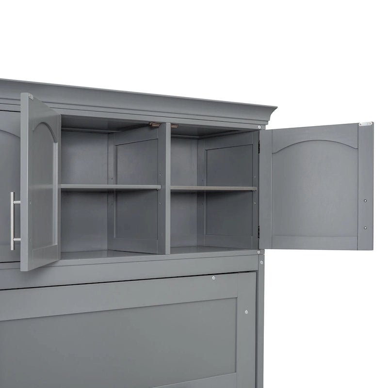 Lit escamotable Queen Smart Murphy avec armoire et rangements, système personnalisable