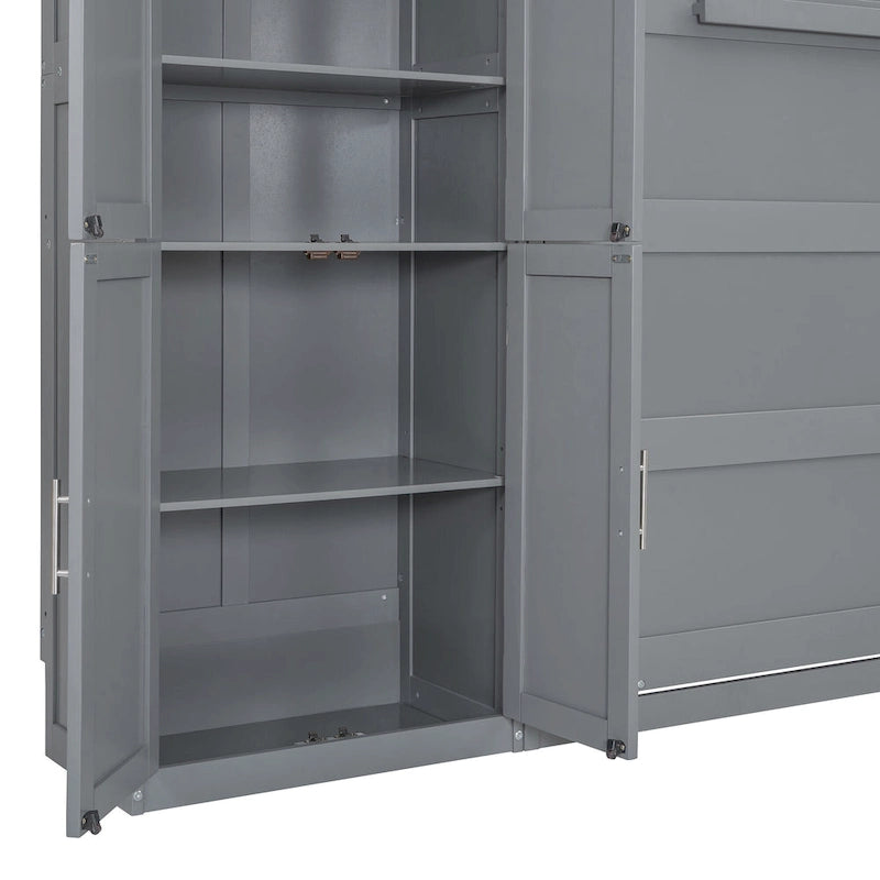 Lit escamotable Queen Smart Murphy avec armoire et rangements, système personnalisable