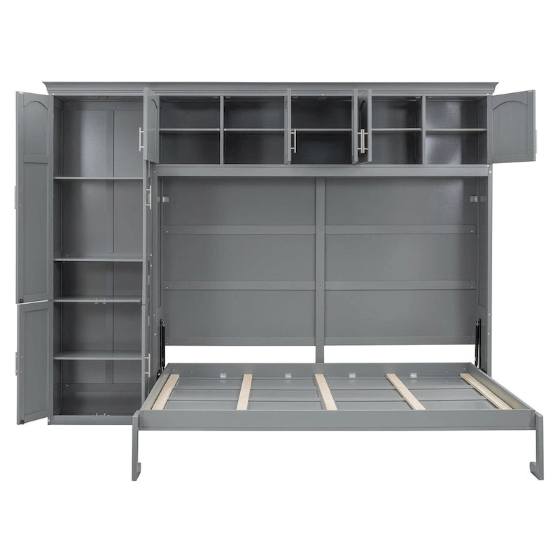 Lit escamotable Queen Smart Murphy avec armoire et rangements, système personnalisable
