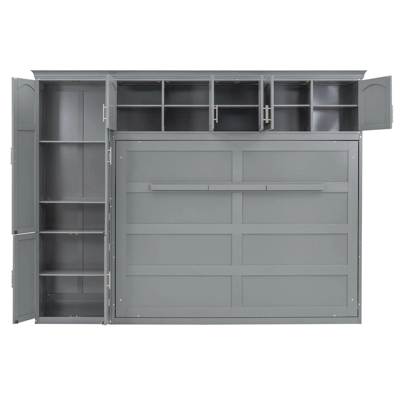 Lit escamotable Queen Smart Murphy avec armoire et rangements, système personnalisable