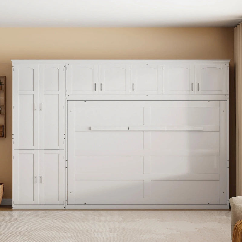 Lit escamotable Queen Smart Murphy avec armoire et rangements, système personnalisable
