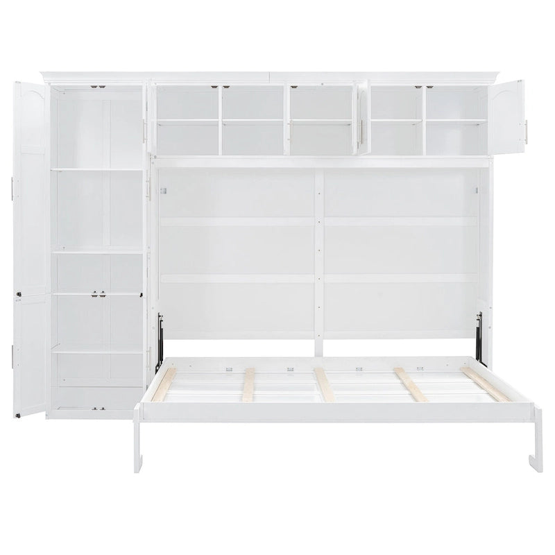 Lit escamotable Queen Smart Murphy avec armoire et rangements, système personnalisable