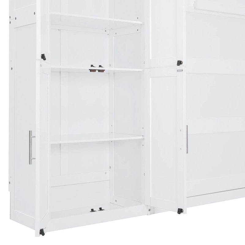 Lit escamotable Queen Smart Murphy avec armoire et rangements, système personnalisable