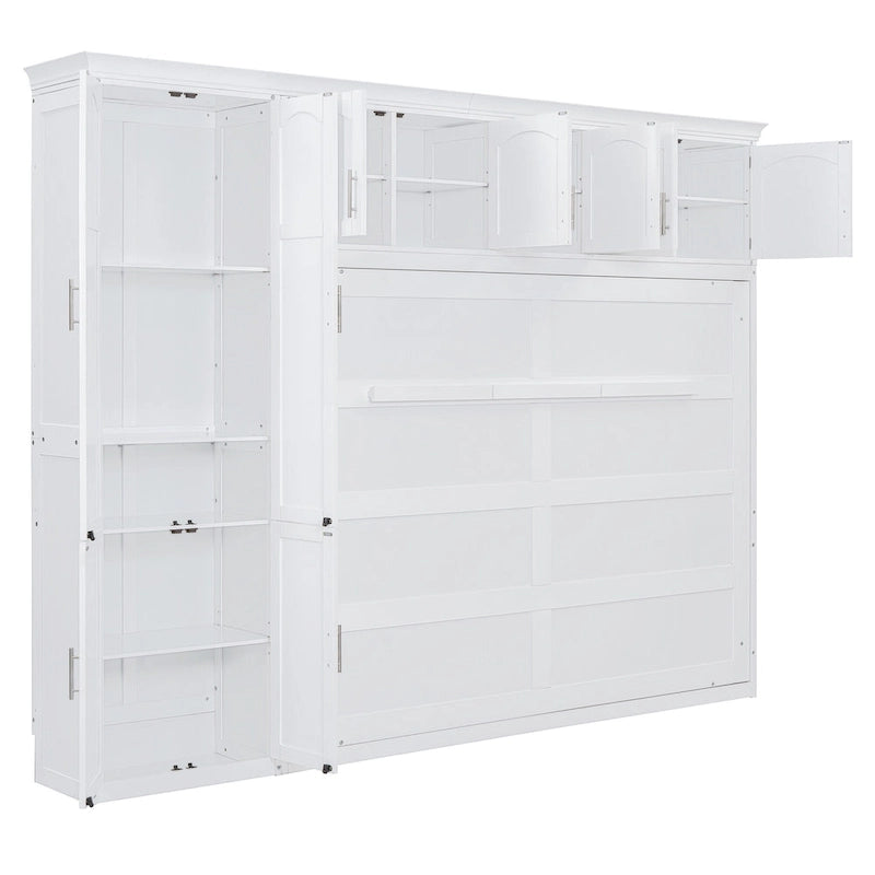 Lit escamotable Queen Smart Murphy avec armoire et rangements, système personnalisable
