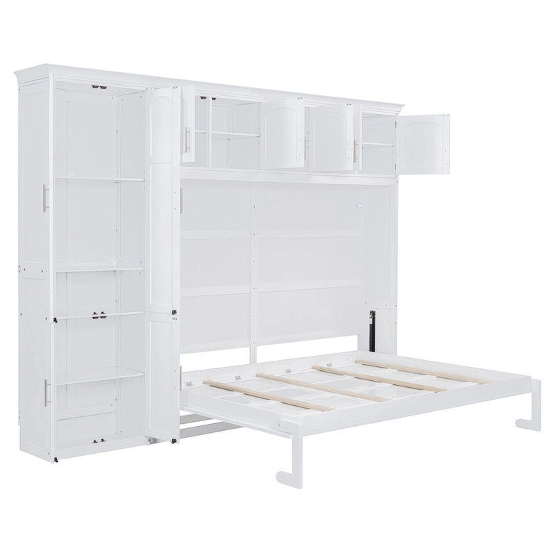 Lit escamotable Queen Smart Murphy avec armoire et rangements, système personnalisable