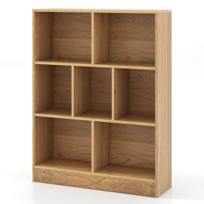 Meuble de rangement 7 casiers pour enfant Costway - Organisateur de jouets en bois - Voir détails