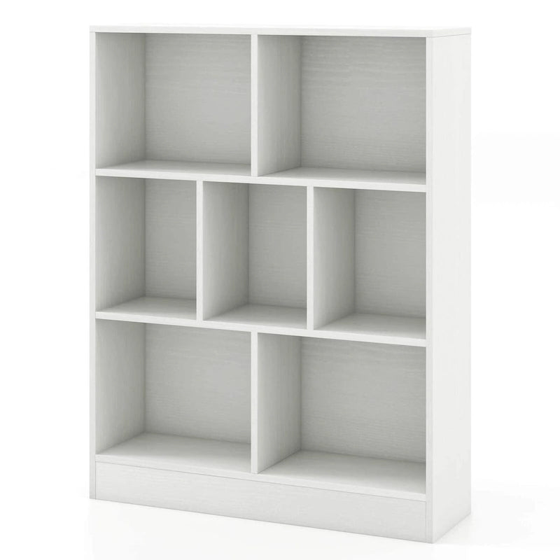 Meuble de rangement 7 casiers pour enfant Costway - Organisateur de jouets en bois - Voir détails