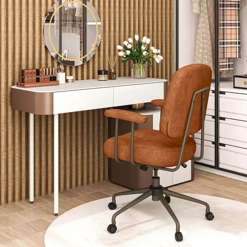 Chaise de bureau Costway en similicuir avec - Voir les détails