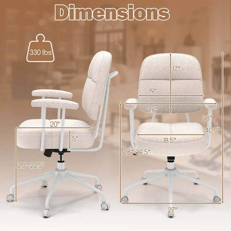 Chaise de bureau Costway en similicuir avec - Voir les détails
