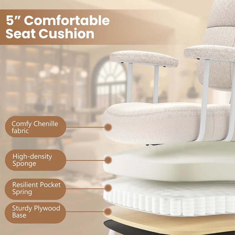 Chaise de bureau Costway en similicuir avec - Voir les détails