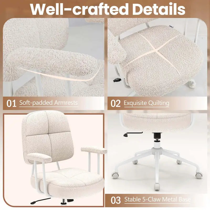 Chaise de bureau Costway en similicuir avec - Voir les détails