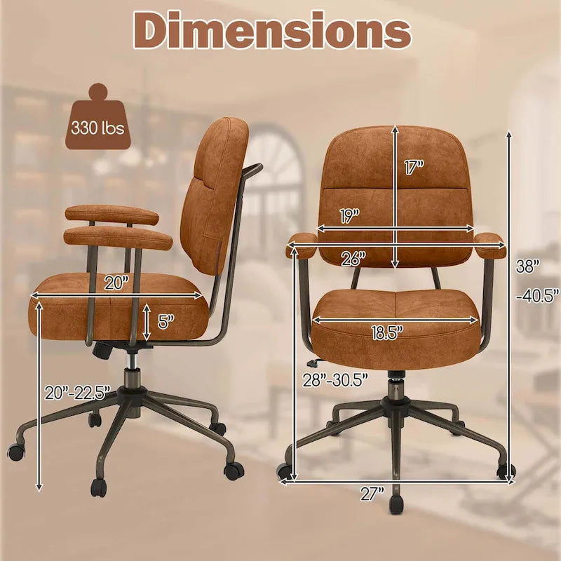 Chaise de bureau Costway en similicuir avec - Voir les détails